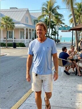 XL Polo Ralph Lauren Light Blue V-Neck Tee.